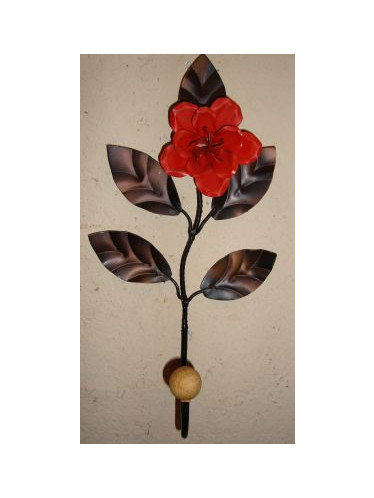 Cabide de Ferro com Flor de Flandres 