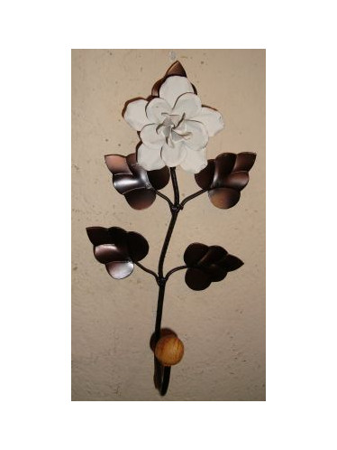 Cabide de Ferro com Flor de Flandres 