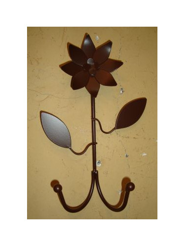 Cabide de Ferro com 2 Ganchos - Flor