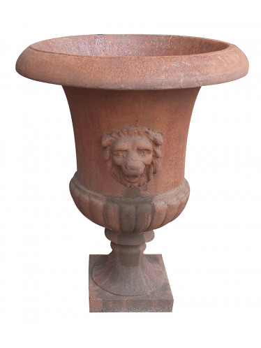 Vaso Taça- Cara de Leão de Ferro Fundido