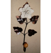 Cabide de Ferro com Flor de Flandres 