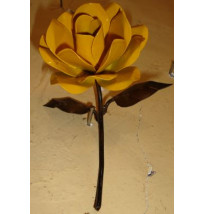 Enfeite-Rosa de ferro e flandes c/cabo