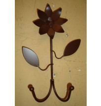 Cabide de Ferro com 2 Ganchos - Flor