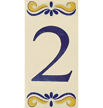 Placa de Azulejo com Número 2