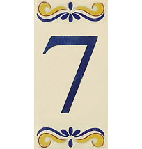Placa de Azulejo com Número 7