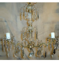 * Lustre de bronze com cristais