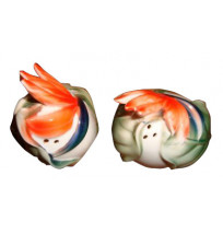 Paliteiro e Saleiro de Porcelana