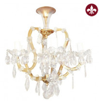 Lustre de cristal Maria Tereza com 6 braços