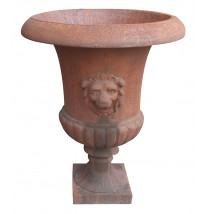 Vaso Taça- Cara de Leão de Ferro Fundido