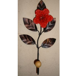 Cabide de Ferro com Flor de Flandres 