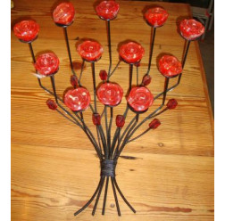 Castiçal de Ferro - Buquê com 12 velas