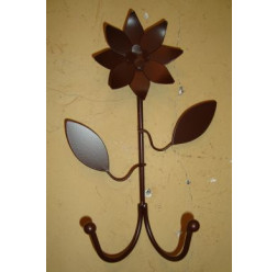 Cabide de Ferro com 2 Ganchos - Flor