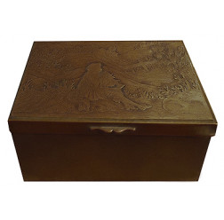 Caixa porta jóia de latão e cobre