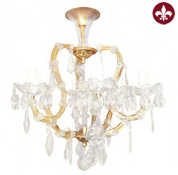 Lustre de cristal Maria Tereza com 6 braços